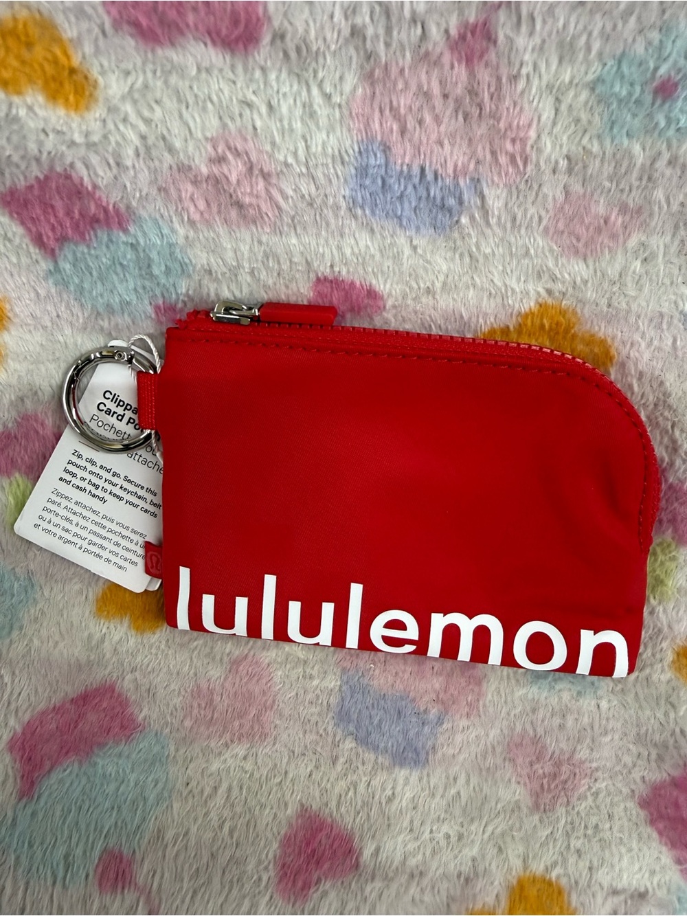 lululemon athletica Red Zipper Card Pouch